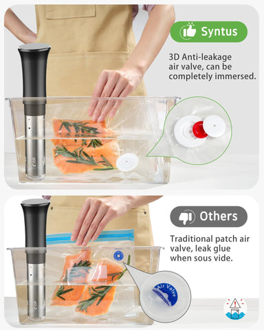 Syntus vacuum bags 11.8x13.8 protect frozen foods with durability