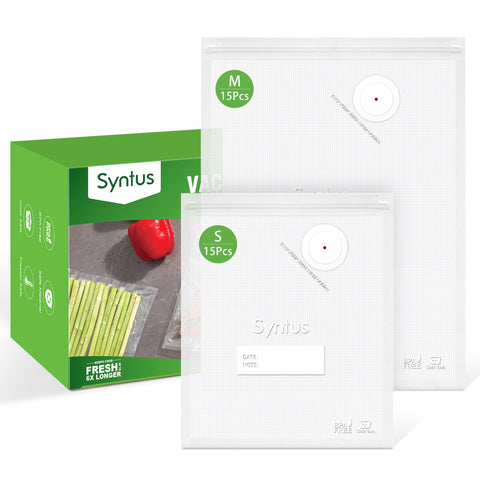 Syntus vacuum bags 8x10 pack ready for meal prep and fresh storage.