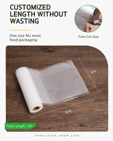 Syntus free-cut-size bags allow precise length to reduce waste