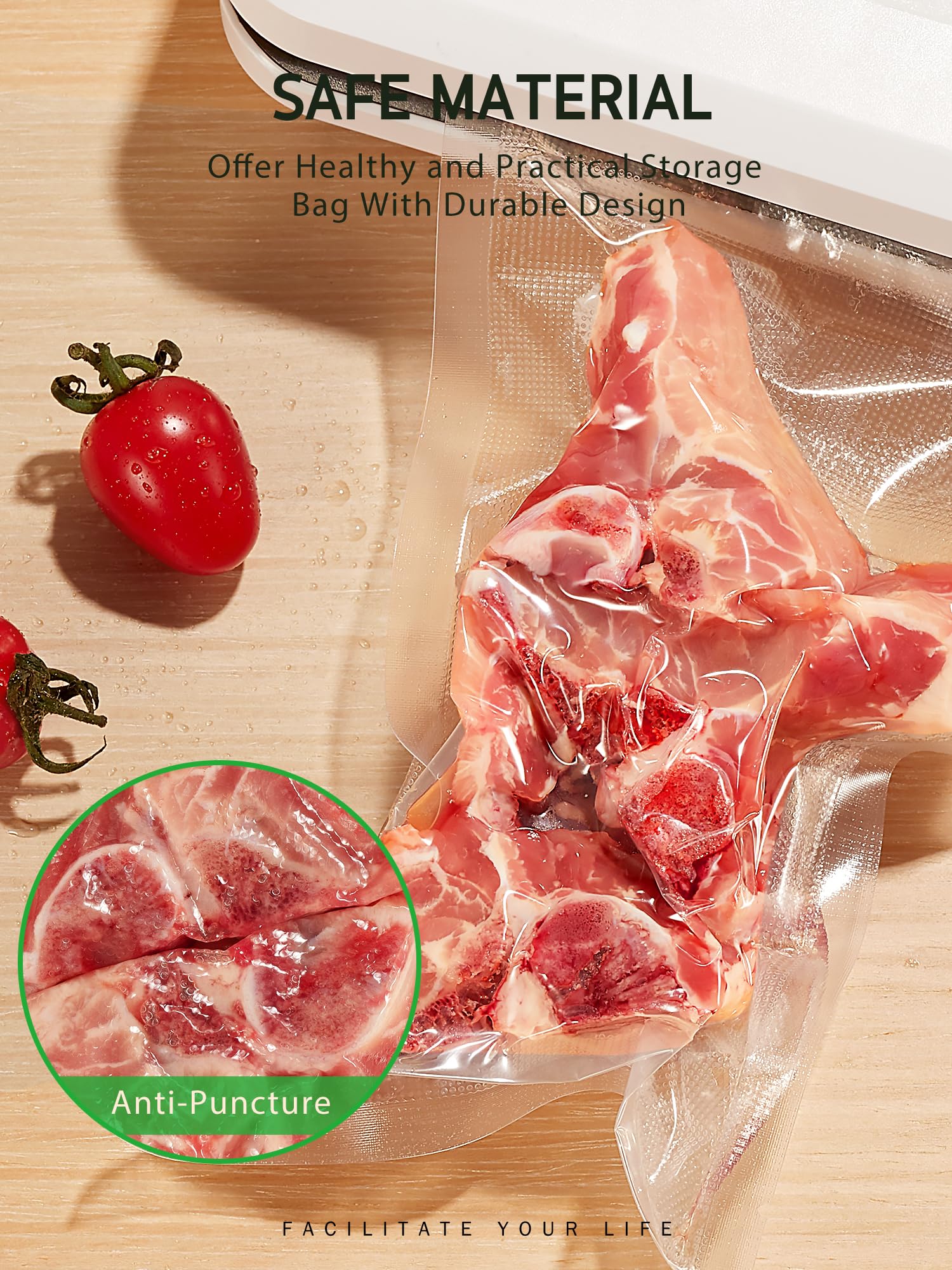 Syntus bags are microwave, fridge, and freezer safe for versatile kitchen use.