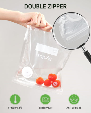 Syntus bag showing textured dotted side for puncture resistance.