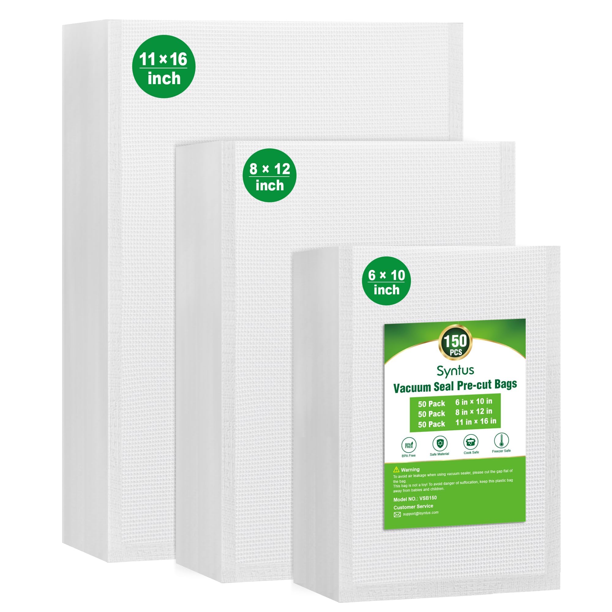 Syntus 11x16 gallon bags protect freshness for bulk storage.