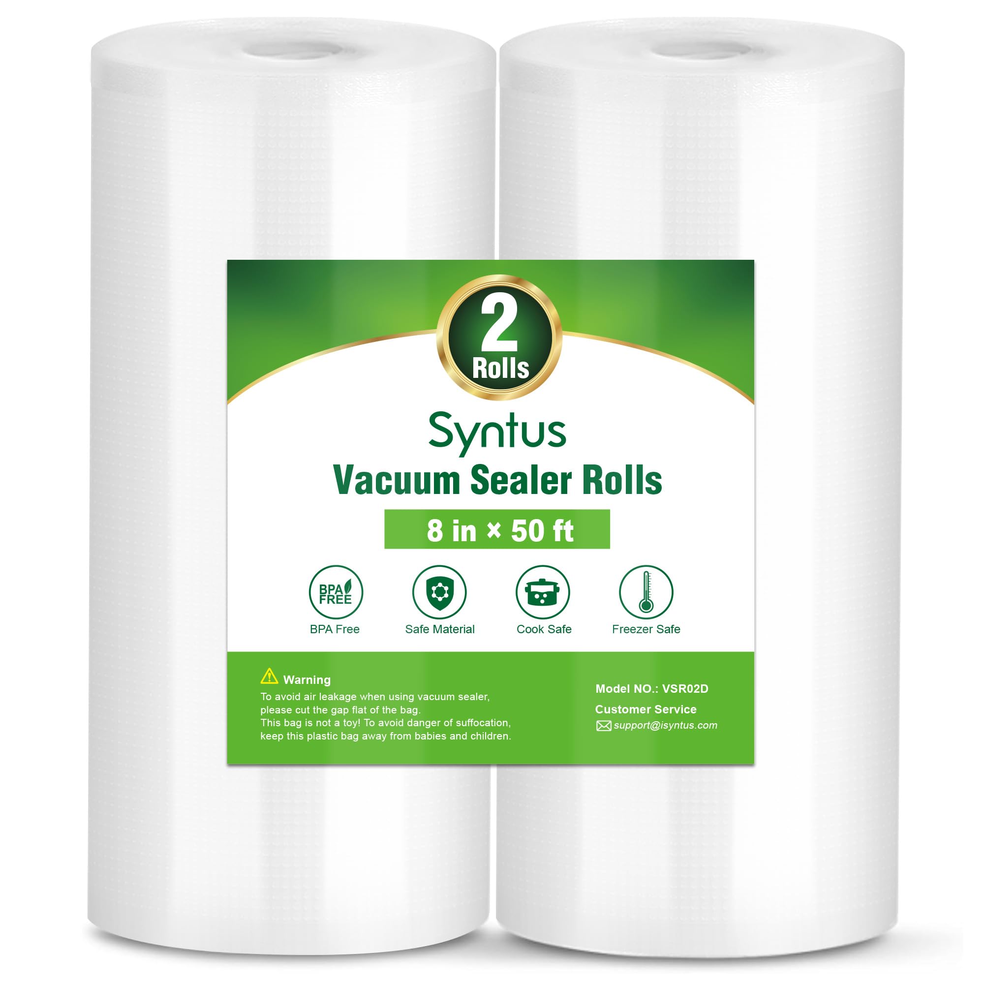 Syntus vacuum sealer bags roll 8x50 for versatile storage.
