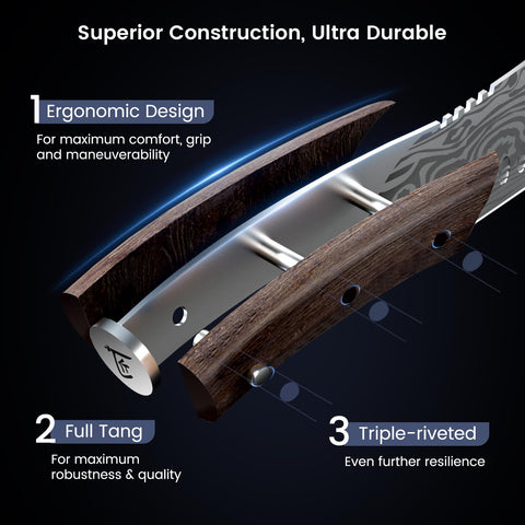 SYOKAMI high-carbon German steel edge for durability and sharp performance
