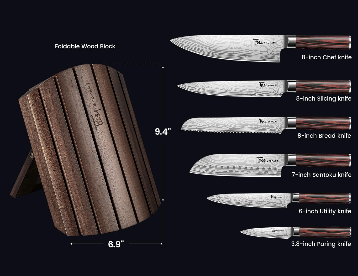SYOKAMI 3.8-inch paring knife precise trimming of fruits and garnishes