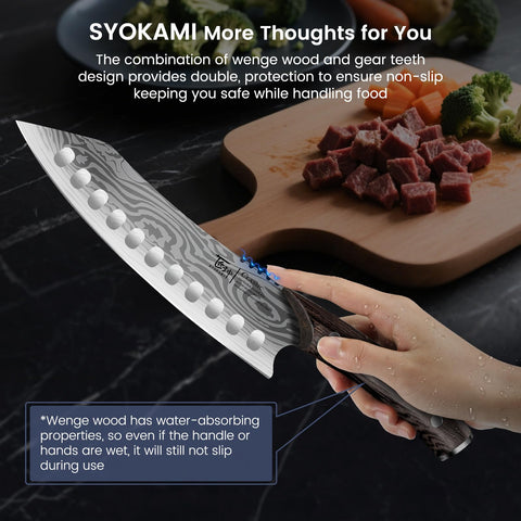 SYOKAMI non-slip gear teeth with wenge handle boosts grip