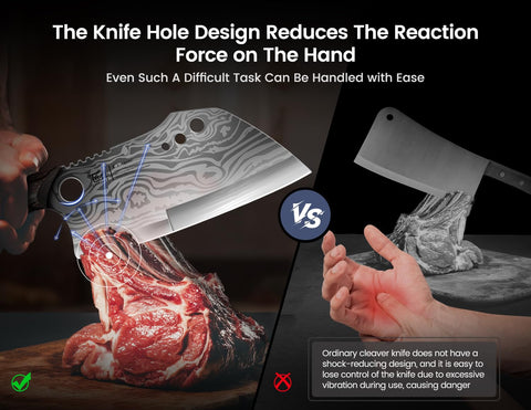 SYOKAMI shock-absorbing holes reduce chopping fatigue
