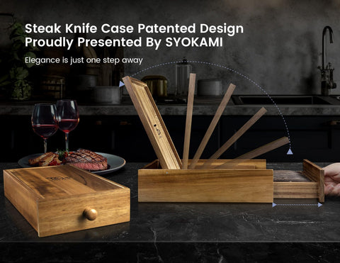 SYOKAMI 4.8 inch blade for clean, smooth steak slicing