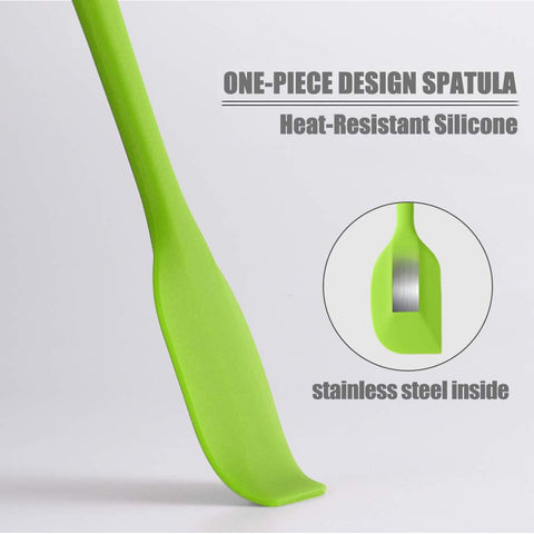 Sysmie spatula included for scraping and mixing without seams.