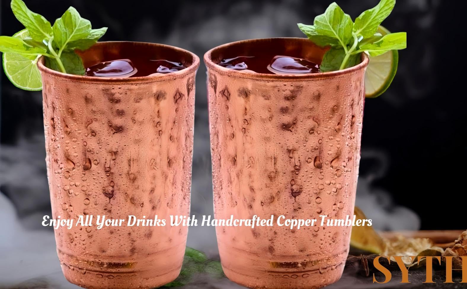 SYTH rust-resistant finish indicating durable copperware for daily use