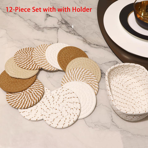 SZDPC boho coasters in multiple colors add stylish table decor