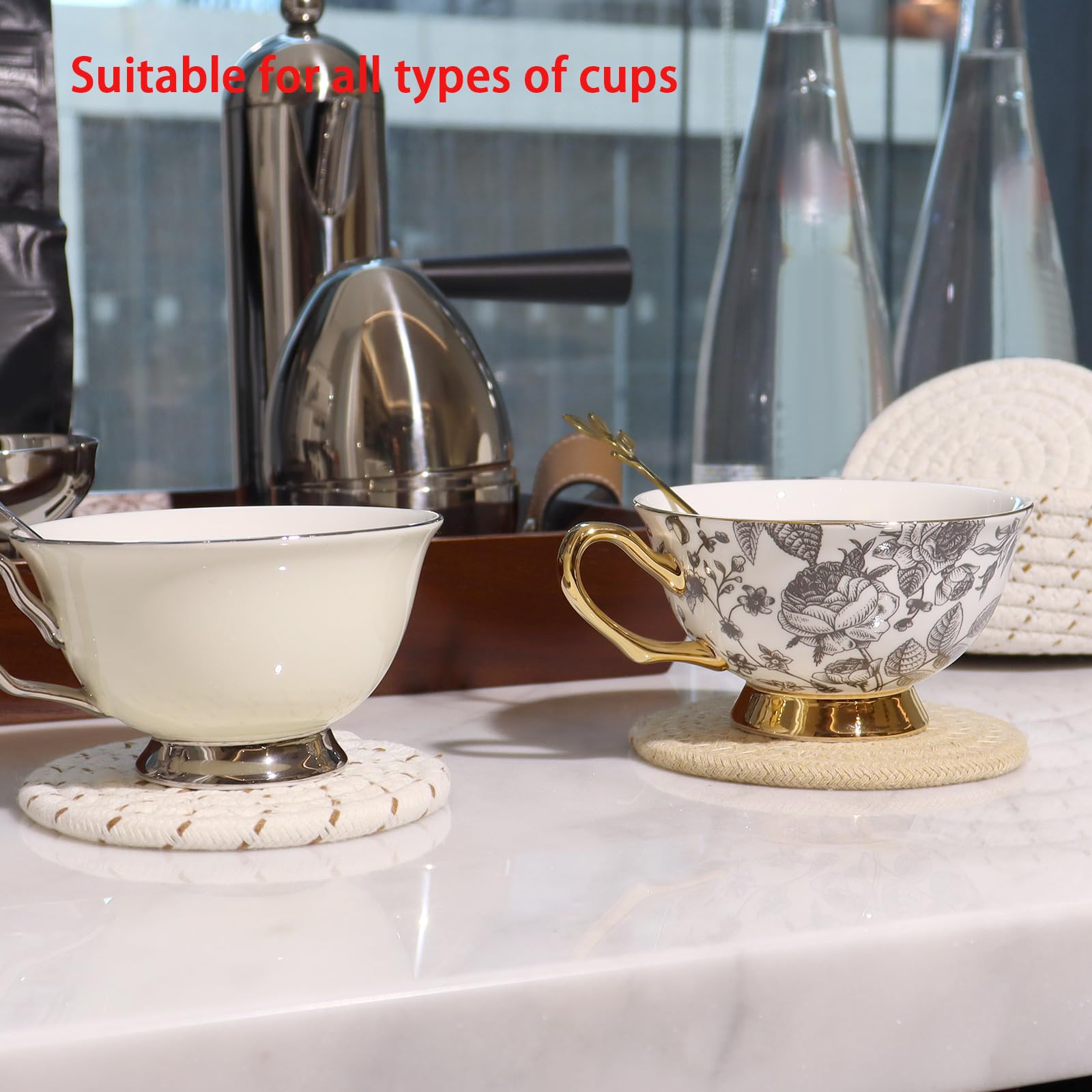 SZDPC table protection coasters shield tabletops from heat and moisture