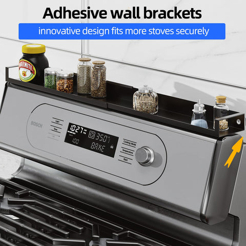 SZJHXIN magnetic-stovetop shelf with 4 magnets provides secure attachment and quick placement.