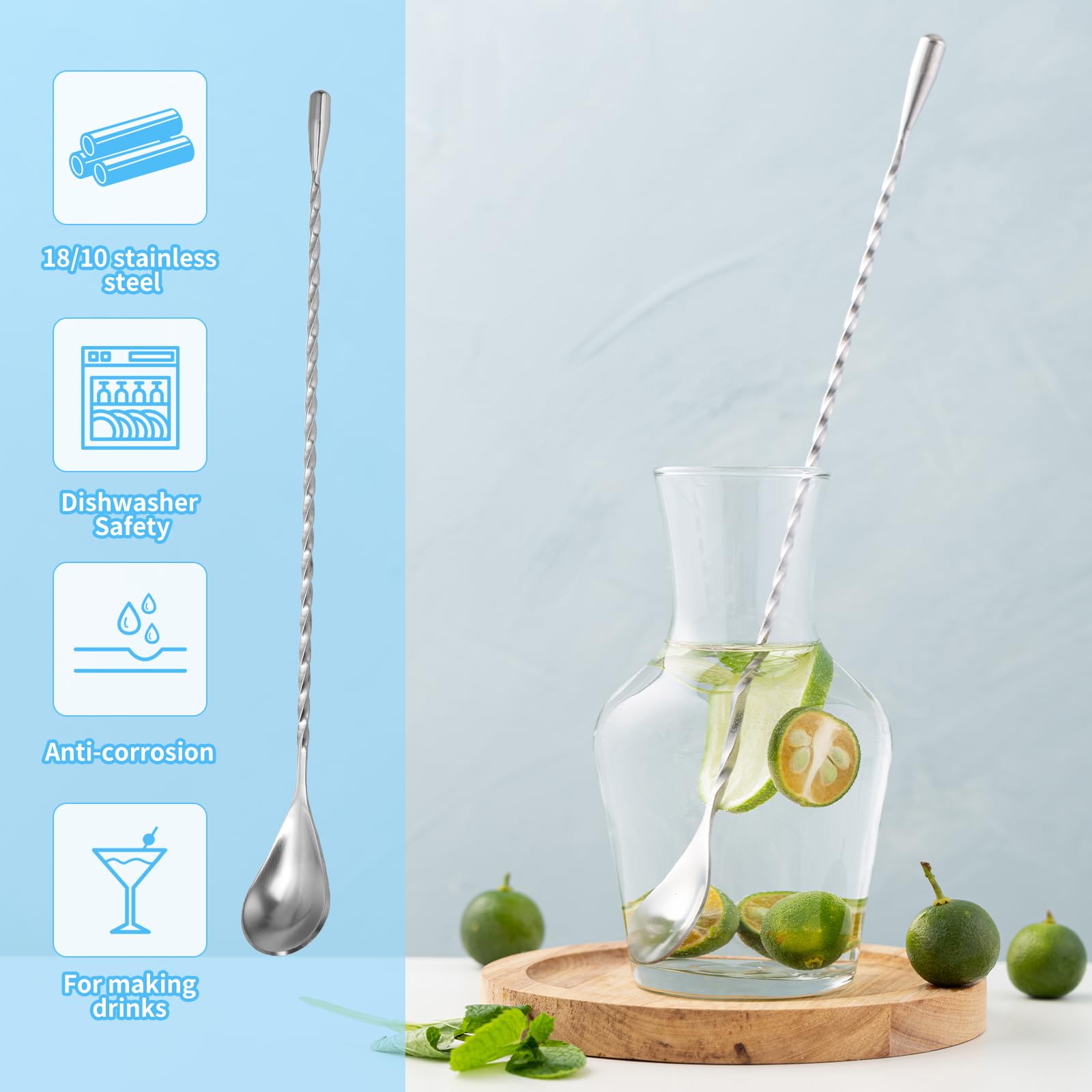 SZLFSX bar spoon dishwasher-safe design simplifies cleanup after busy shifts
