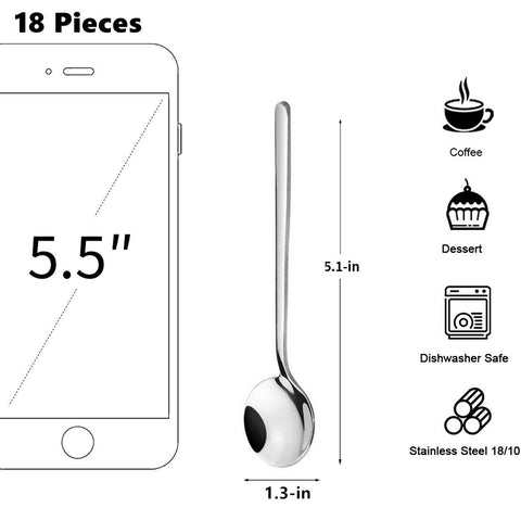 SZLFSX coffee spoons with mirror finish ideal for stirring espresso and desserts.