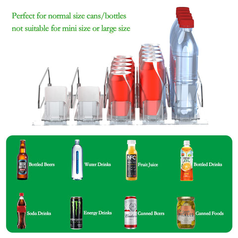 SZNLZQ Drink Organizer bottom adhesive helps prevent sliding on shelves.