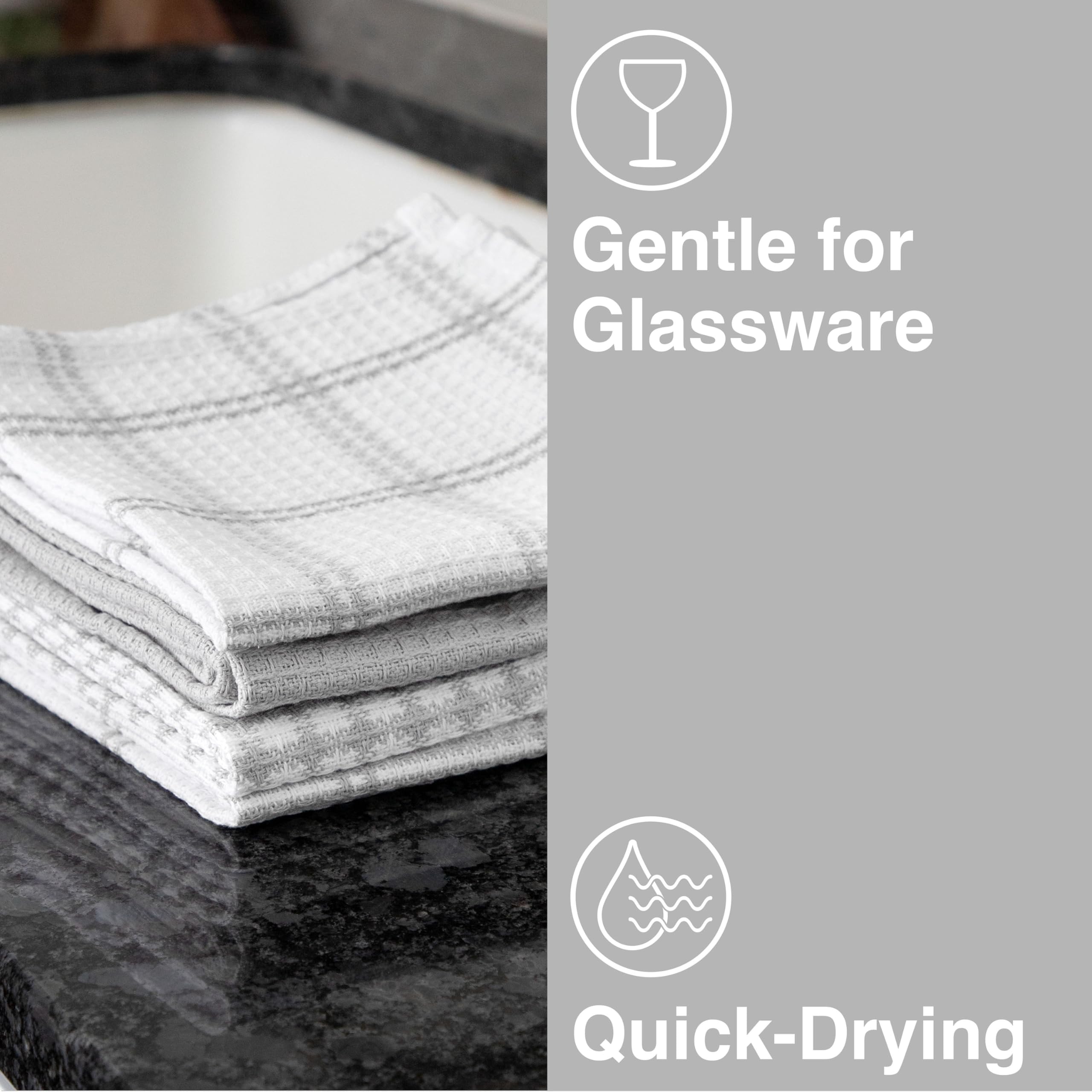 Generous 12 by 13 inch size for scrubbing and drying.