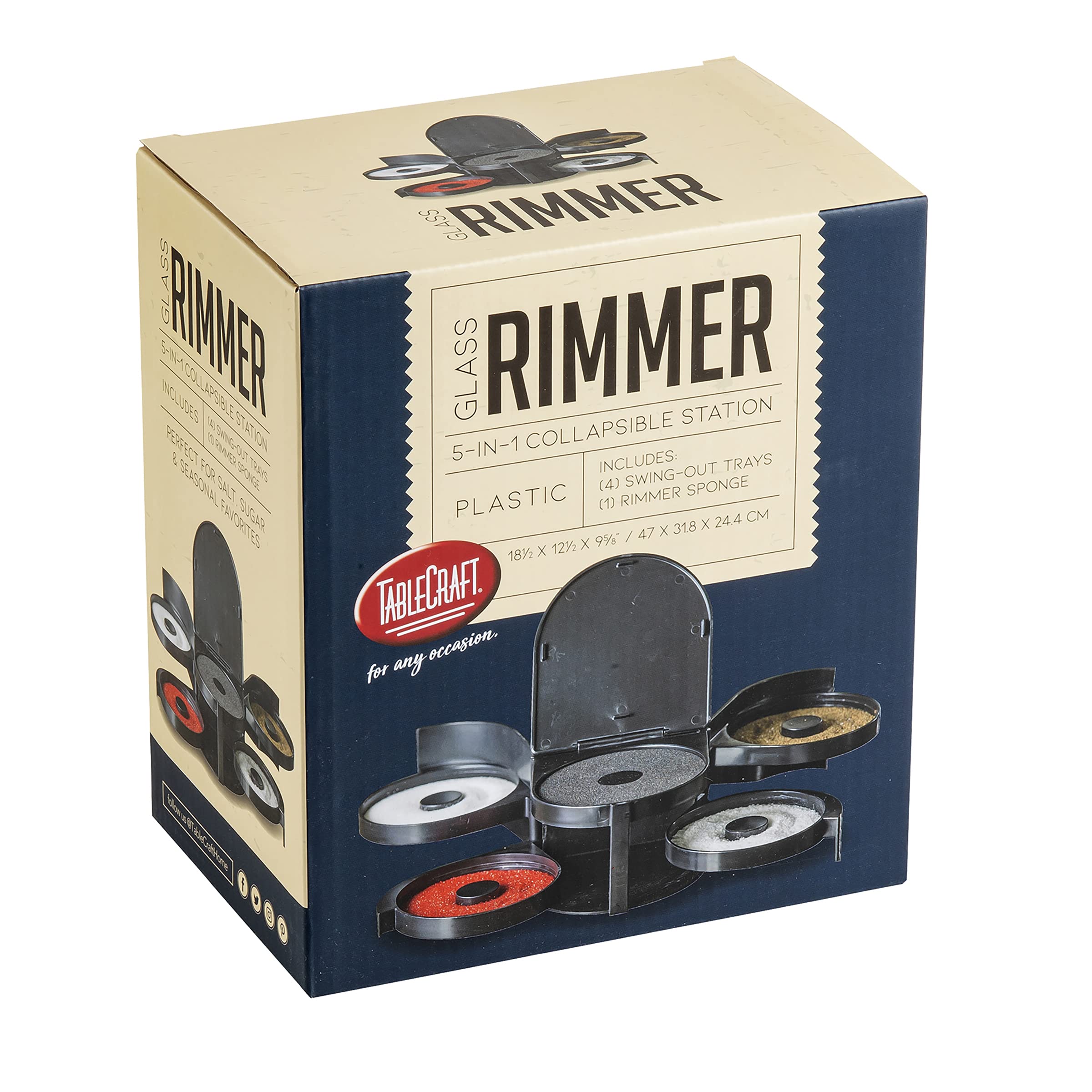 Tablecraft rimming station easy to clean and dishwasher safe for home bar use