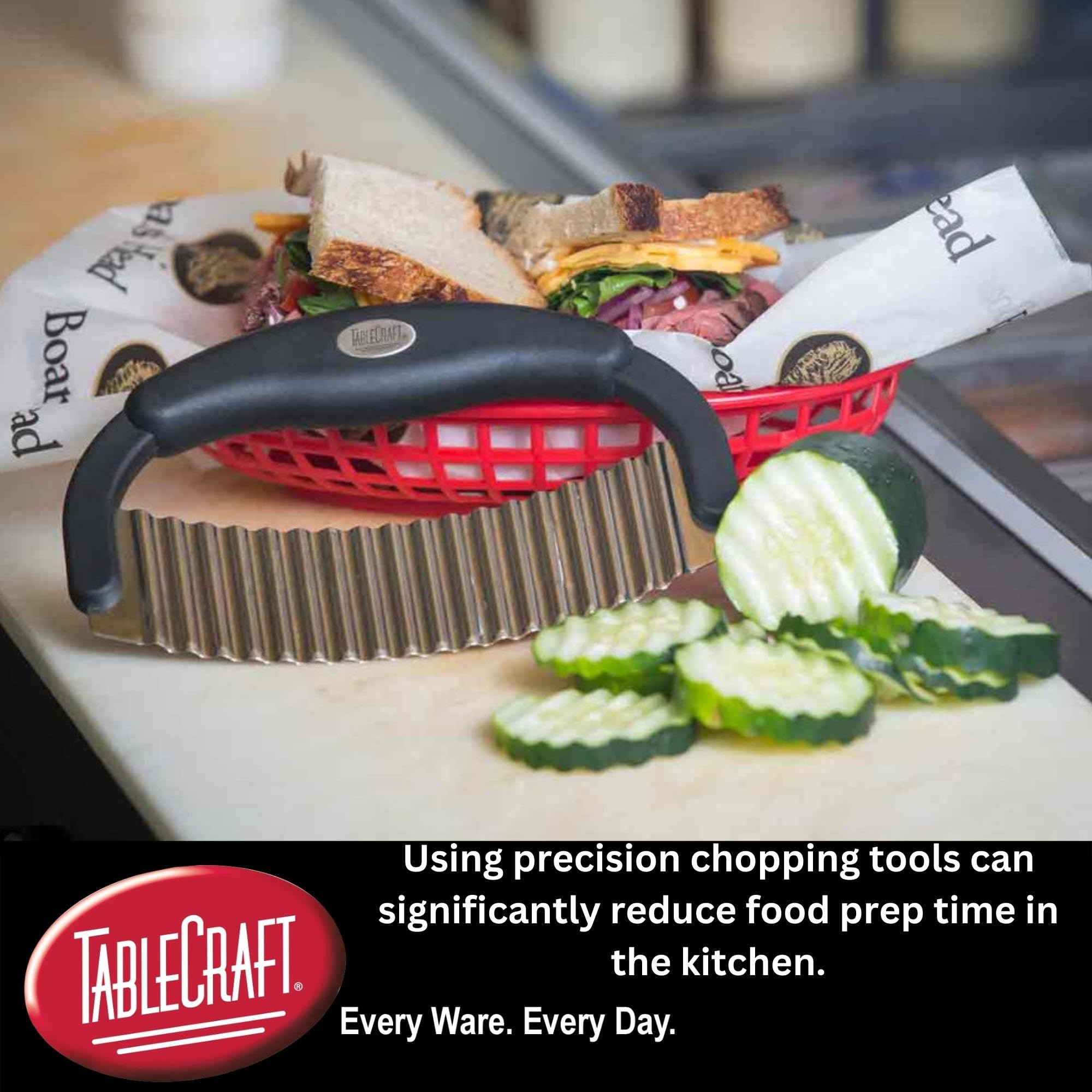 TableCraft H6610 ergonomic PP handle enables comfortable one-handed control.