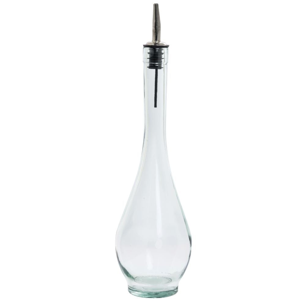 TableCraft H931 Siena oil bottle with green tint glass and pourer for precise pours.