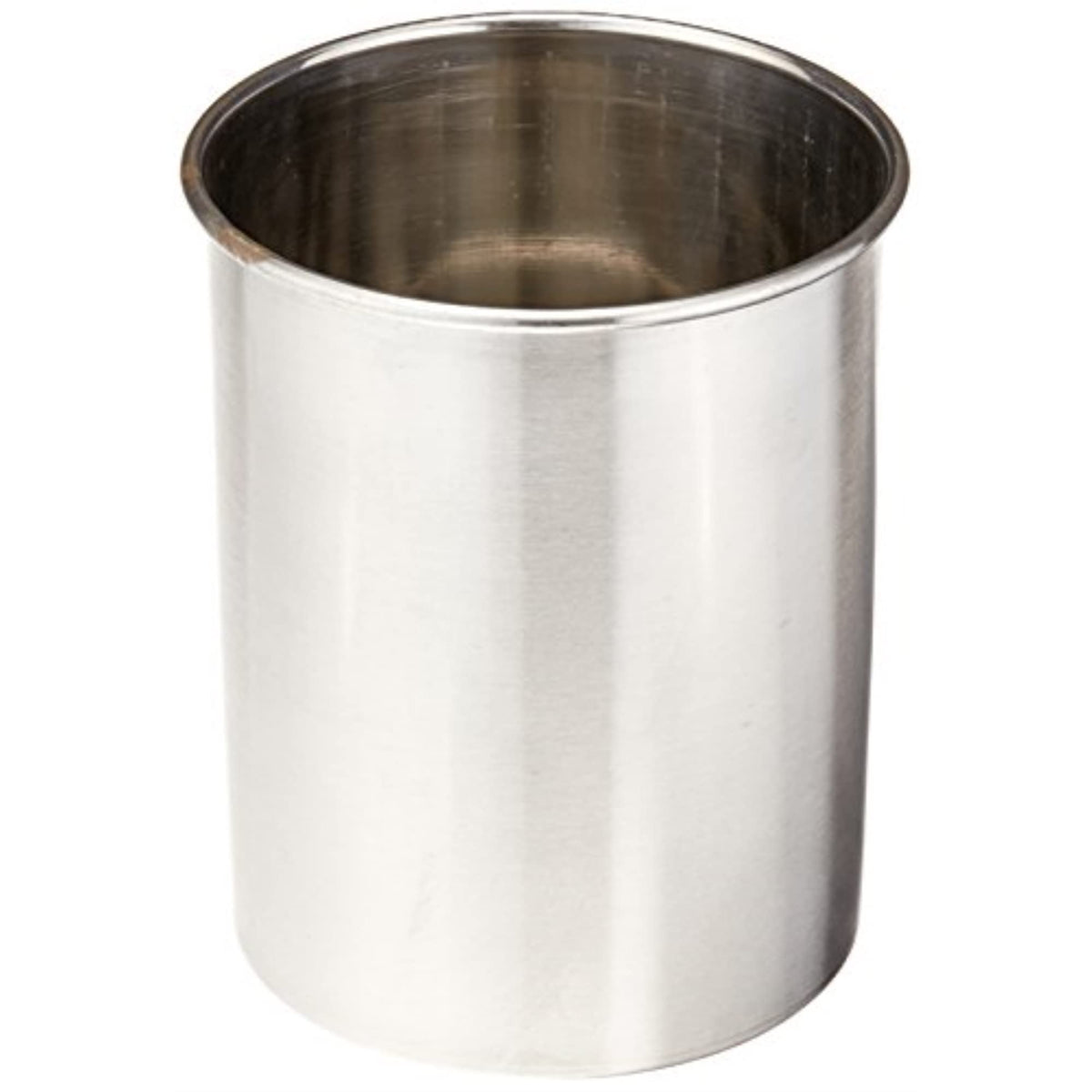 TableCraft HU2 Utensil Holder with brushed finish keeps utensils organized on the counter.