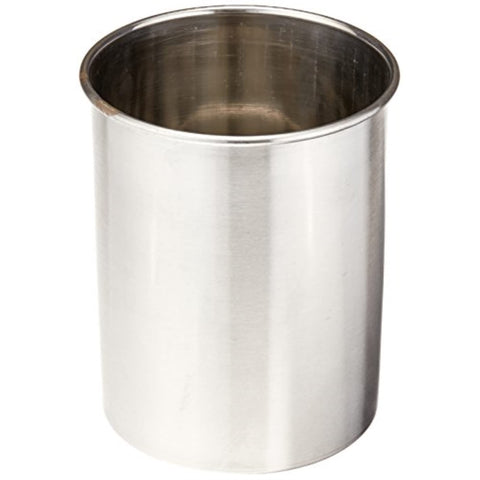 TableCraft HU2 Utensil Holder with brushed finish keeps utensils organized on the counter.