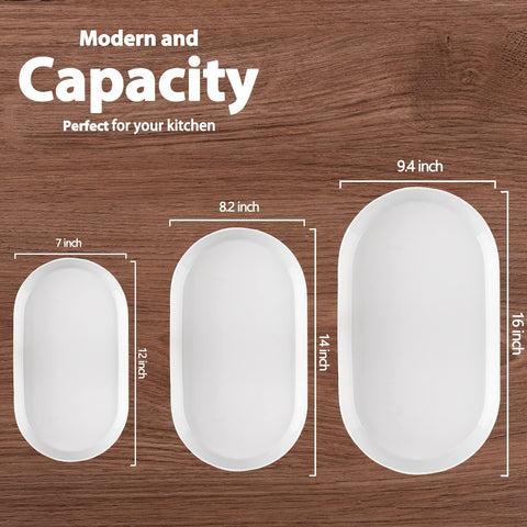 Taeochiy oval platter 14 inch for salads and appetizers, adds elegance.