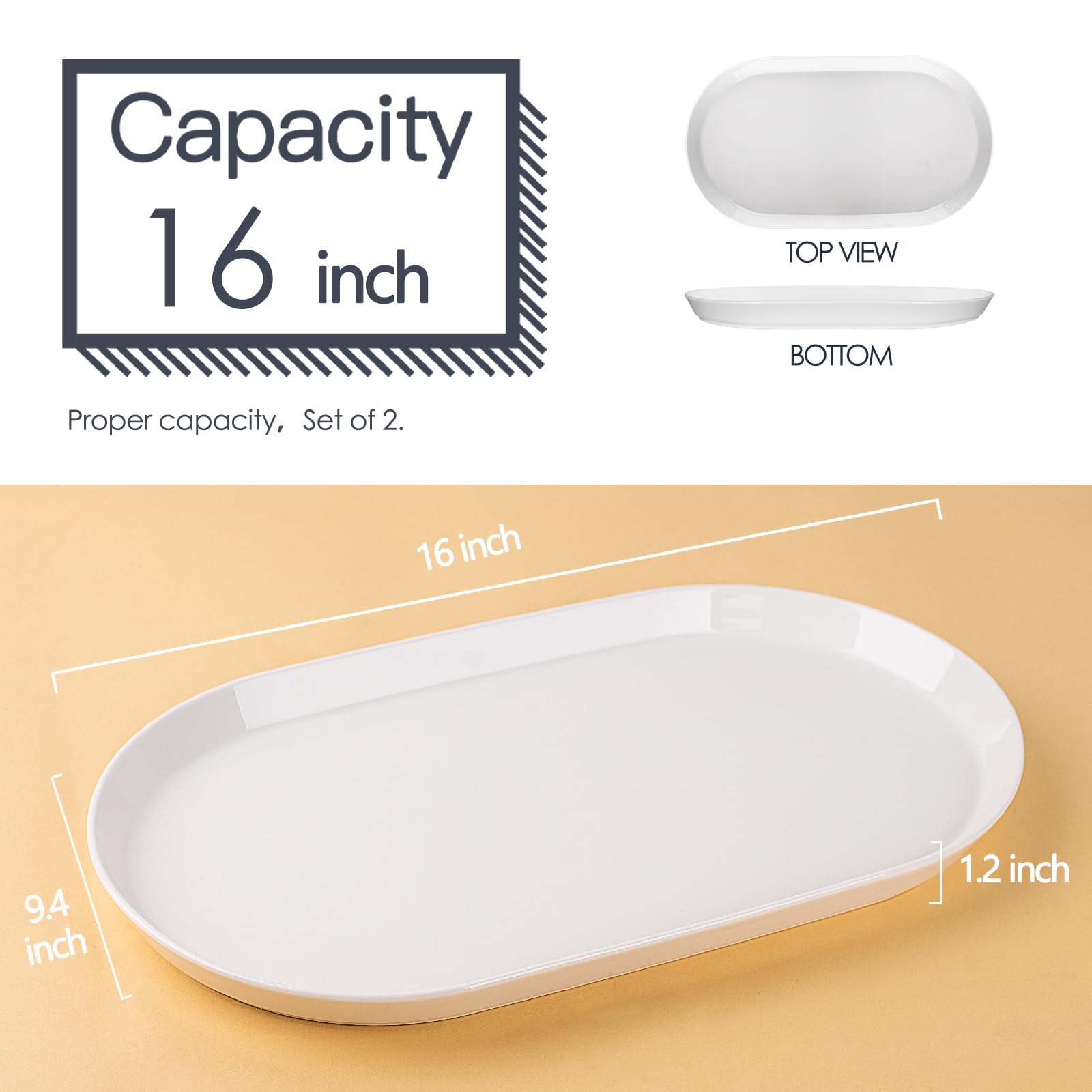 Taeochiy deep-rim oval ceramic platter shown for family-style hosting
