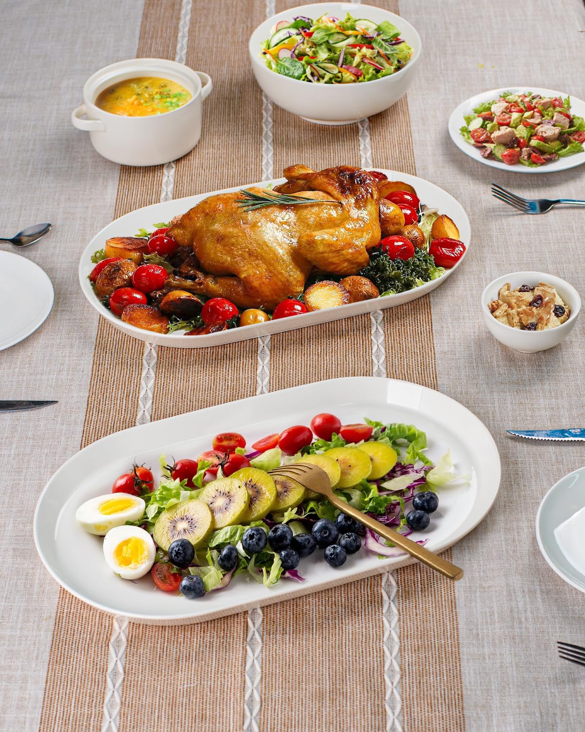 Taeochiy stackable large platters saved for easy storage after gatherings