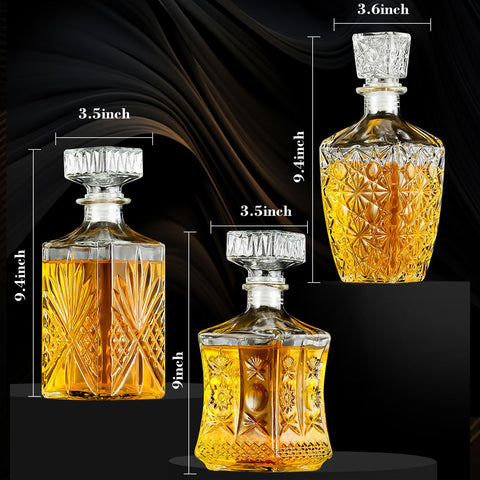 Taeyonk whiskey decanter set style b adds elegance to any bar or shelf