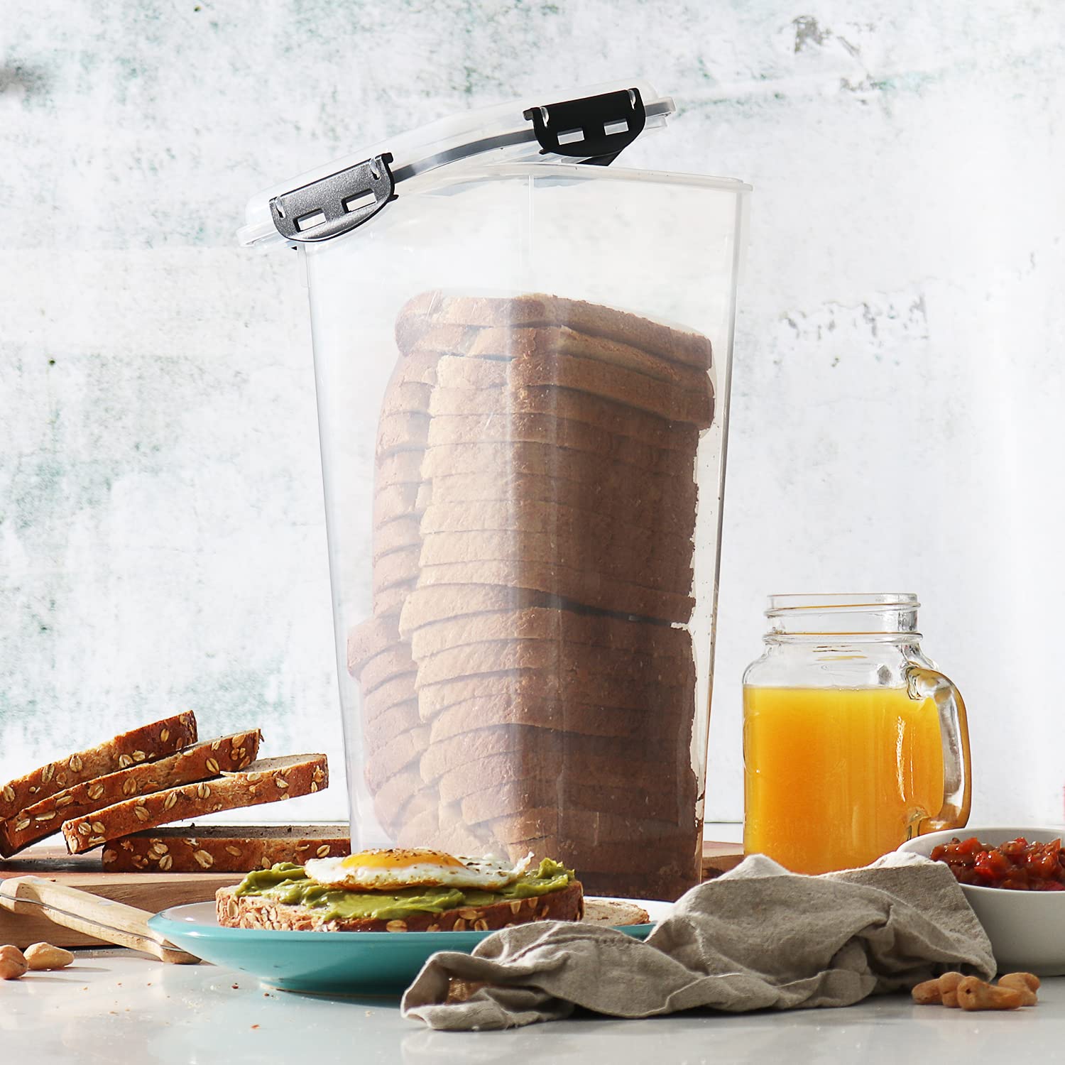 Tafura freezer-safe bread container stores baked goods in the freezer