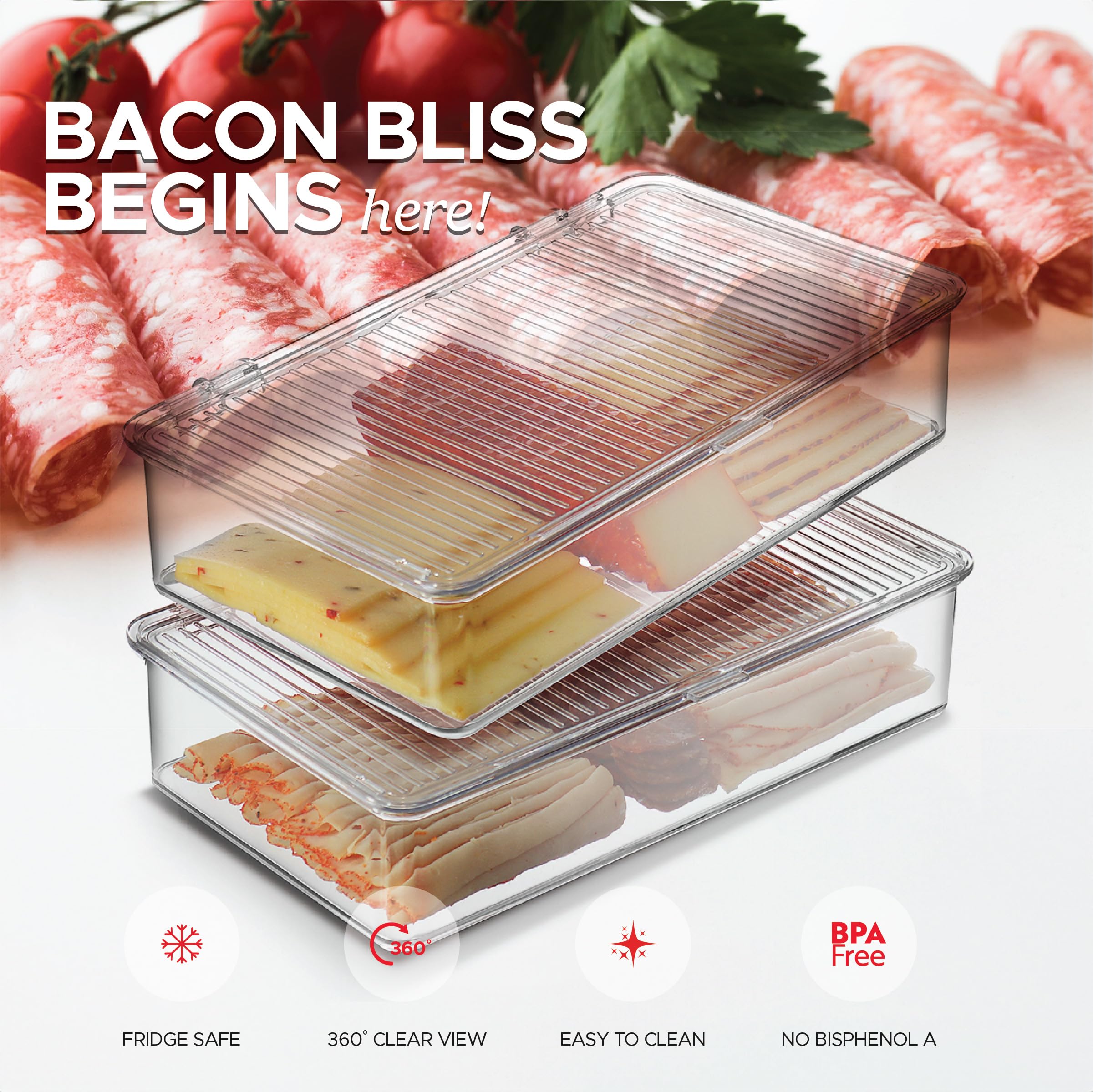 Tafura kitchen storage holder helps organize lunch meats and cheese.