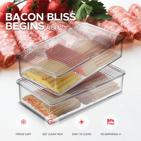 Tafura kitchen storage holder helps organize lunch meats and cheese.