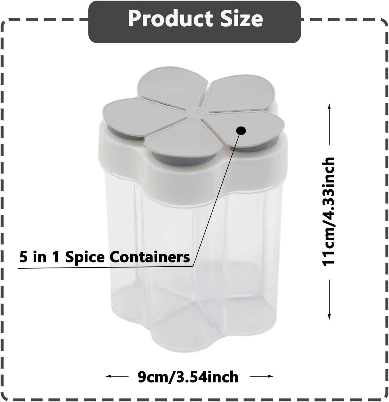 Tahonuss transparent spice jars with labels for quick identification