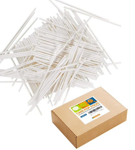 TAIHUIMY 6-inch white paper lollipop sticks, safe and sturdy for cake pops.
