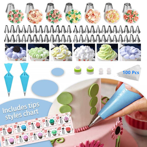 Taiker 48 icing tips for precise piping and creative patterns