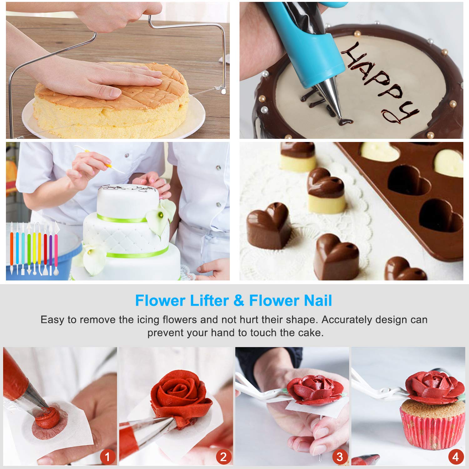 Taiker seven Russian nozzles for textured cake designs