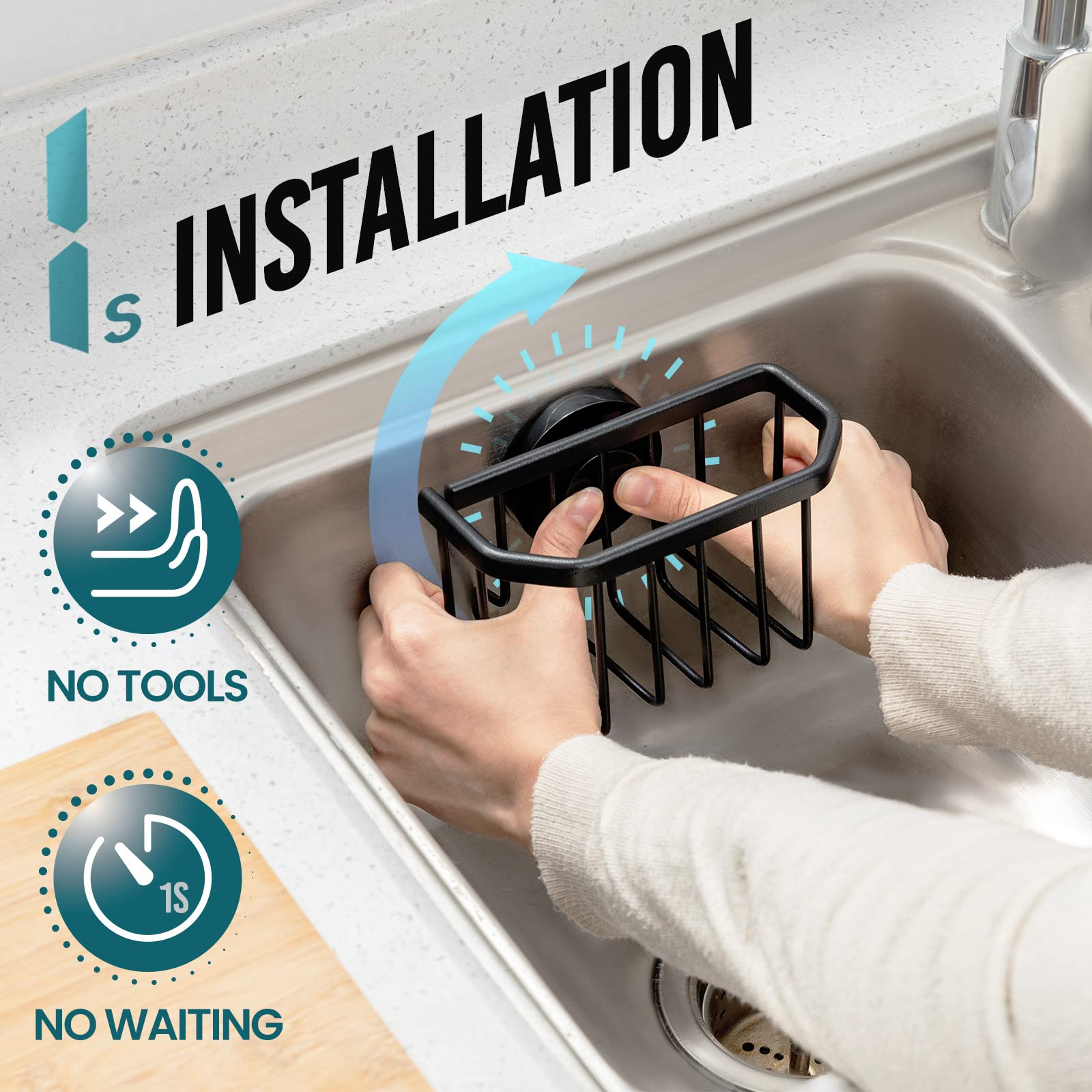 TAILI rustproof aluminum construction resists corrosion for long-lasting kitchen organization