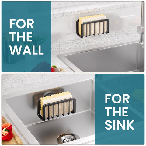Sponge, scrubber, and dish tools stay organized in one caddy