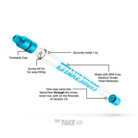 TakeShots Take V2 straw in action delivering a smooth chase.