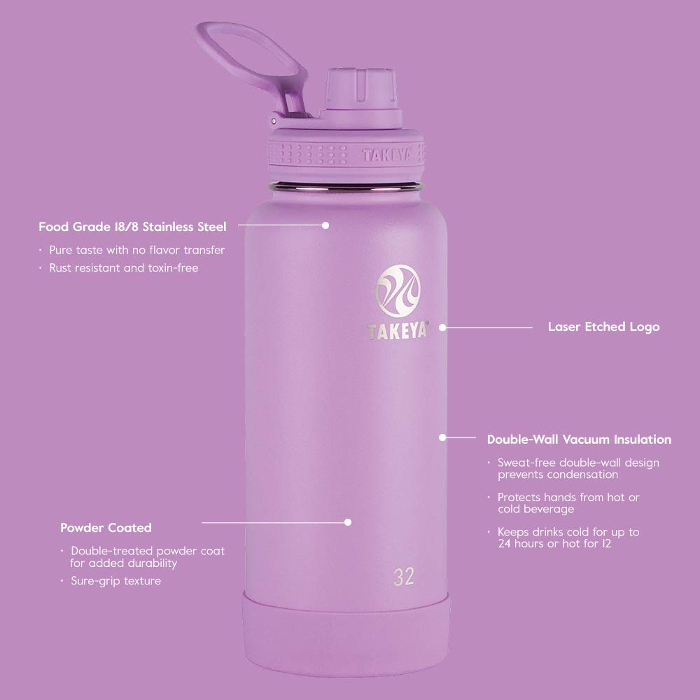 Removable bumper protects Takeya Actives bottle from dings and scratches