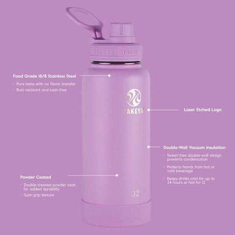 Removable bumper protects Takeya Actives bottle from dings and scratches