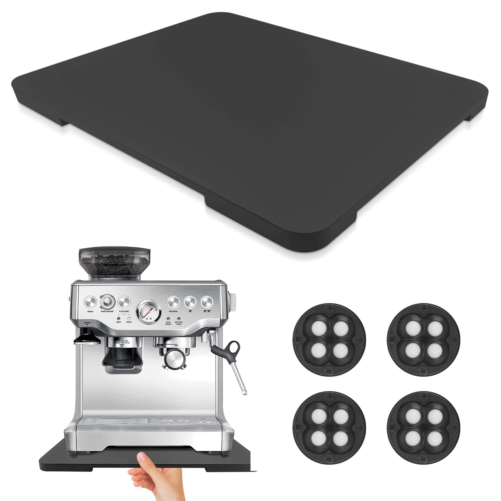 Taladad appliance slider 360° rotation on sturdy bamboo tray enables easy repositioning