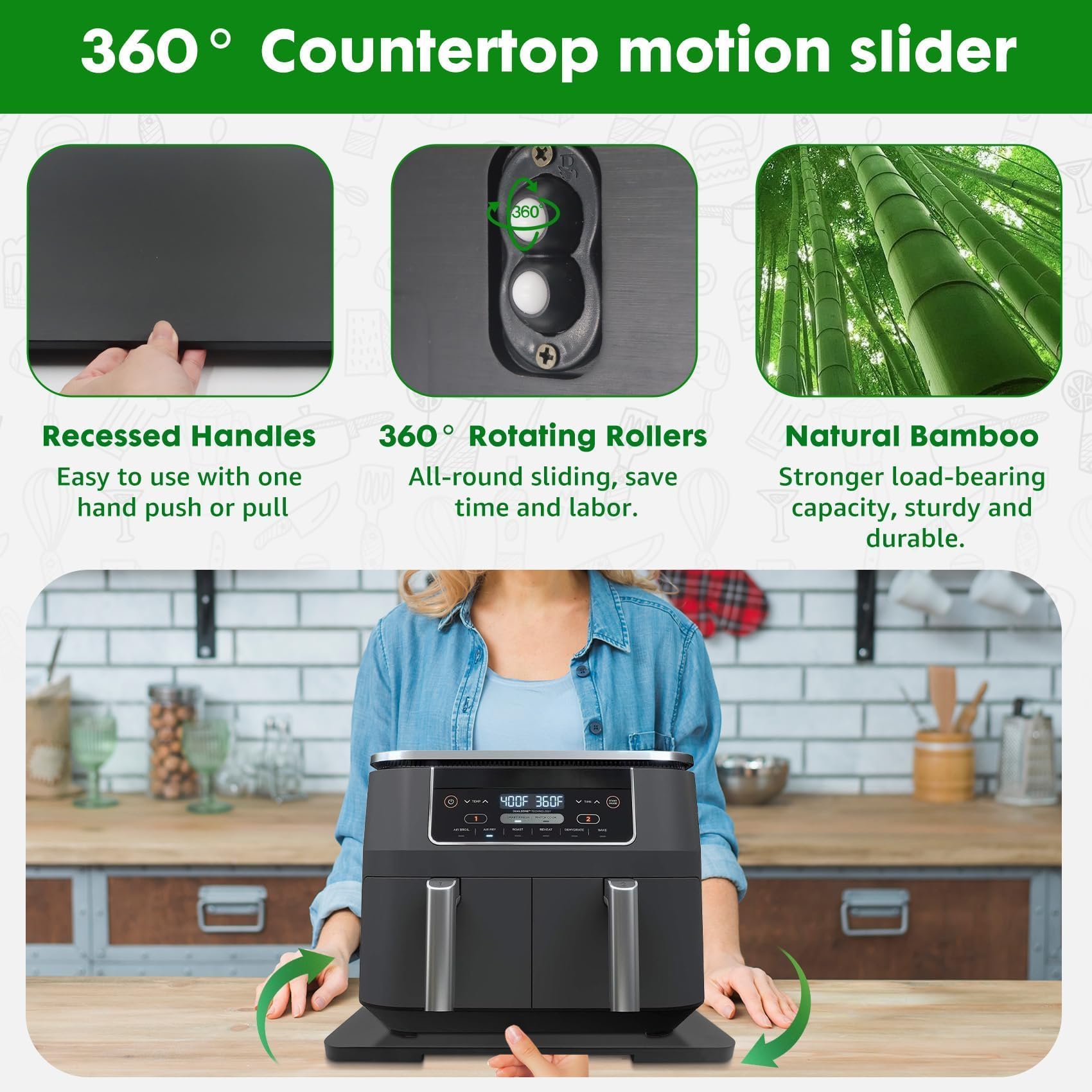 Taladad coffee-maker on tray offers easy access during busy mornings