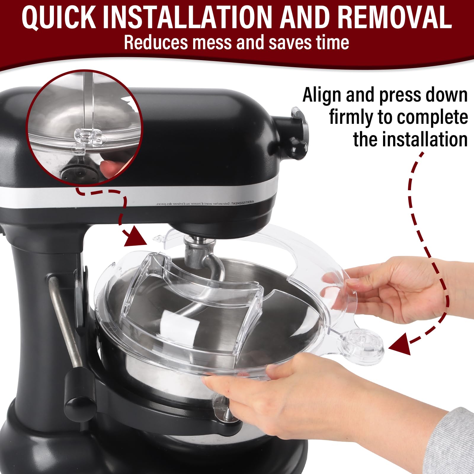 Taladad shield made of food-grade plastic for safe kitchen use