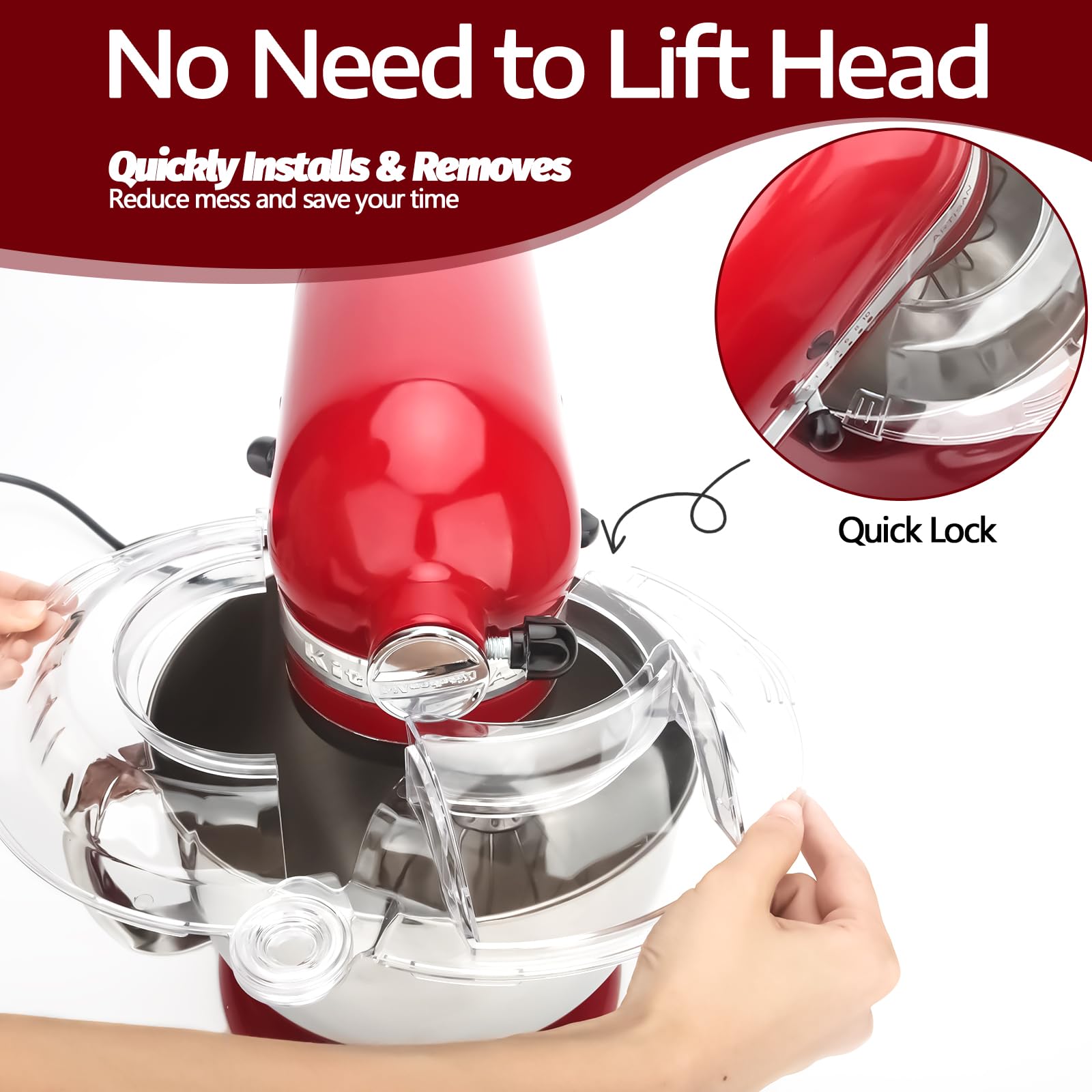 Taladad large angled pour chute makes ingredient addition easy.