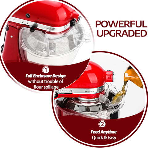 Taladad splatter guard with dust cover prevents splashes during mixing.