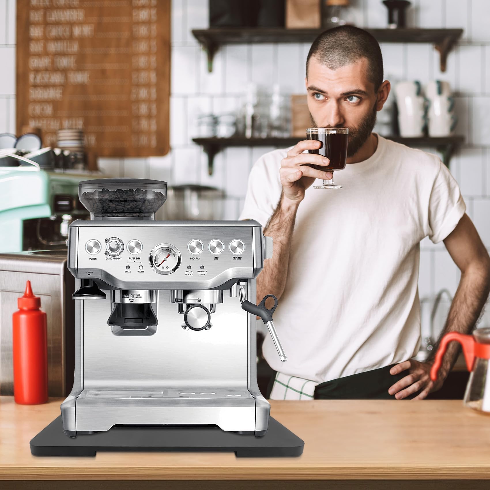 Taladad toaster on tray keeps counters neat and within reach