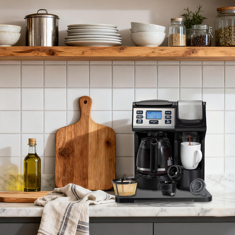Taladad versatile tray fits coffee makers, toasters, and air fryers.