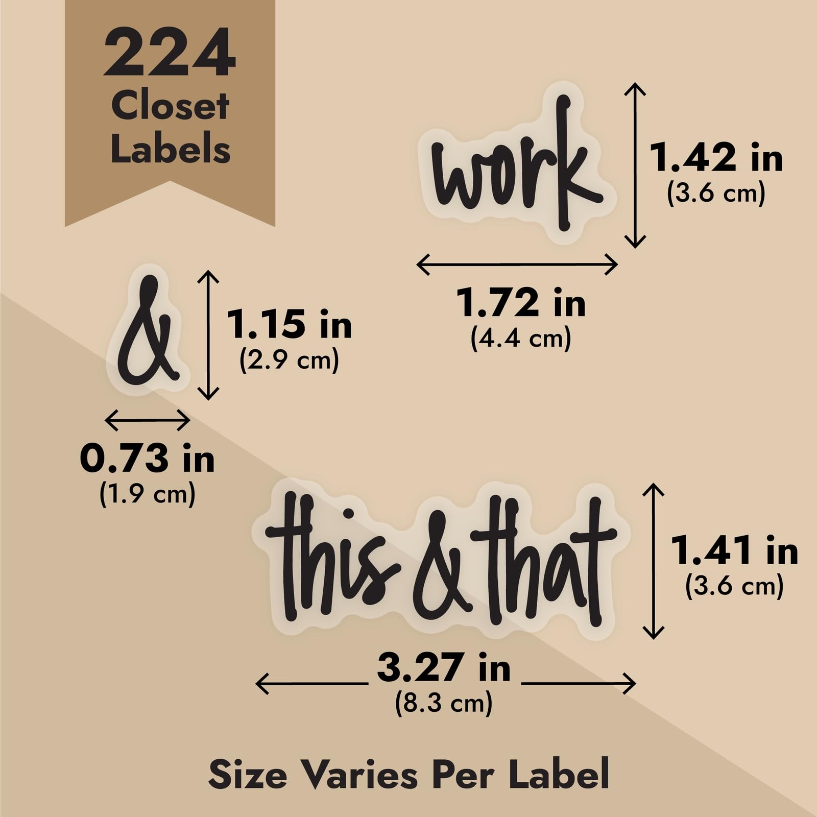 Talented Kitchen basket labels set for tidy closet storage.